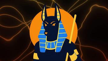 A Contemporary Artistic Representation of Anubis Crafted in a Modern Style with Depth video