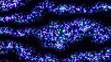 Digital Pulse Grid Glowing Matrix Scatter Loop video