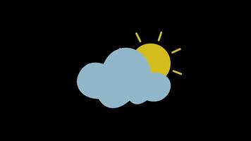 weather forecast 2d animation. Set of animated icons for weather forecast ,these animation is a perfect loop video