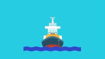 animated of world oil carried by ships. world oil and commodities concept. Full length animated illustrations. High quality 4k footage video