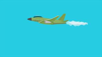 animated of fighter plane releasing missiles. nuclear and missile concepts. Full length animated illustrations. High quality 4k footage video