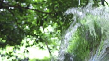 water splash, clear water splash on natural background, symbolizes purity, freshness, refreshing coolness, clean drinking water, and water conservation concept video