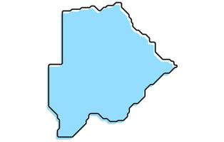 Simple stylized map of the country of Botswana vector