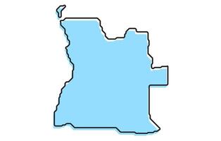 Simple stylized map of the country of Angola vector