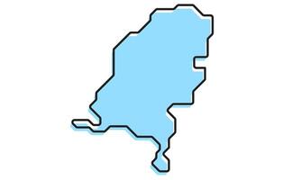 Simple stylized map of the country of Netherlands vector