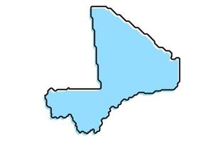 Simple stylized map of the country of Mali vector