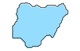 Simple stylized map of the country of Nigeria vector