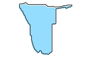 Simple stylized map of the country of Namibia vector