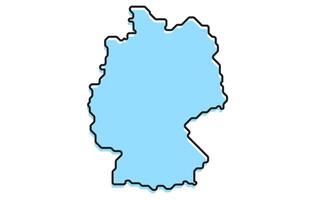 Simple stylized map of the country of Germany vector