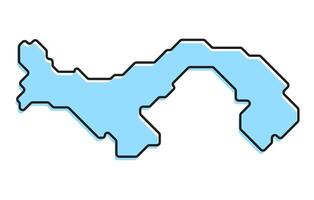 Simple stylized map of the country of Panama vector