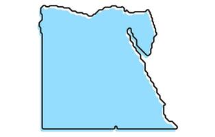 Simple stylized map of the country of Egypt vector