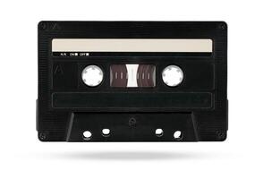 Retro Audio Cassette with Blank Label Isolated photo