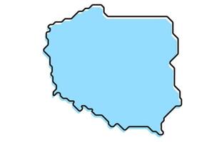 Simple stylized map of the country of Poland vector