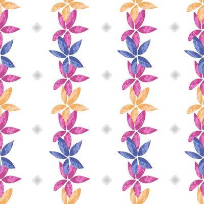 Hand drawn exotic paint leaves, seamless patterns with floral for fabric, textiles, clothing, wrapping paper, cover, banner, home decor, abstract backgrounds
