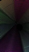 Background of colorful circular pattern that rotates and moves with waves video