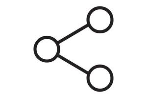 A Share icon isolated on white background representing connection and networking vector