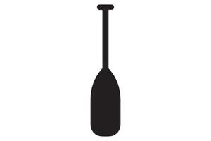 Black paddle isolated on white background for canoeing and kayaking sport vector