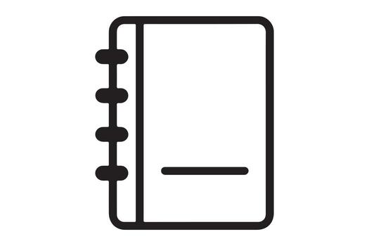 cuaderno con espiral Unión aislado en blanco antecedentes para notas y notas vector