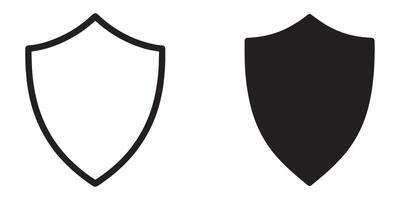 Simple Black and White Shield Icons Free Downloadable Security and Protection Symbols for Websites and Apps vector
