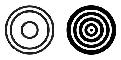 Striking Black and White Concentric Circles Minimalist Geometric Designs for Modern Branding and Abstract Art vector