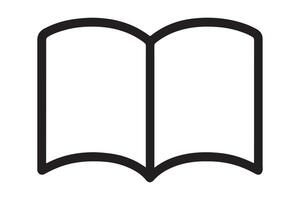Open book isolated on white background, ready for reading and learning vector