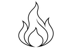 Fiery Abstract Flame Design Elegant Black and White Line Art for Passionate Projects - Professional digital artwork with vibrant colors and detailed composition vector