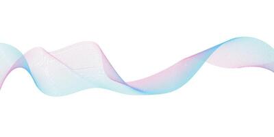 Soft Gradient Wave Lines on White Background vector