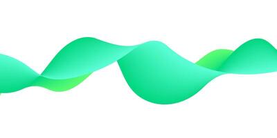 Green Fluid Wave Abstract Background Design vector