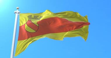 Flag of the spa town of Baden-Baden in Baden-Wurttemberg, Germany Loop video