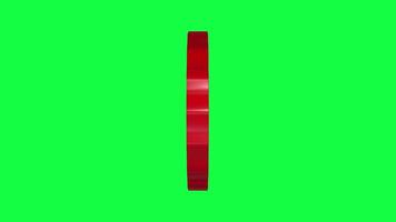 3D 4K Glossy medical sign Rendering Animation with Rotating Text on Green Screen Chroma Key Background for Promotion video