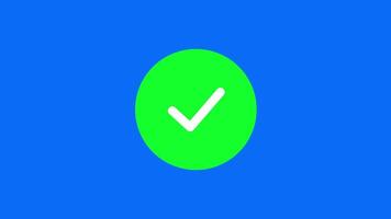 check mark symbols. Success, accepted. 4k Check mark on transparent Background video
