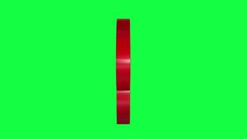 3D 4K Glossy medical sign Rendering Animation with Rotating Text on Green Screen Chroma Key Background for Promotional Videos