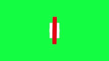 3d animated aid logo in red and white on white background video
