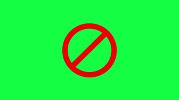 Wrong Sign X logo popup animation on a green background, for fun and creative use. video