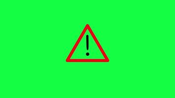Exclamation mark in triangle icon isolated on black background. Danger warning icon important sign. report icon. 4K motion graphic animation. video