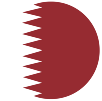 Qatar flag in circle frame, round icon, badge, button. png