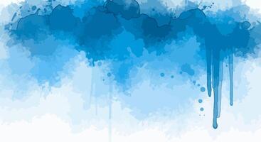 Abstract Blue Watercolor Background with Soft Cloud-Like Washes and Fluid Gradient Transitions vector
