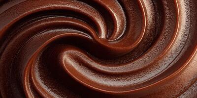 Thick chocolate mousse close-up. photo