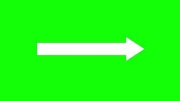 Loop Animation of Straight Right-Pointing Arrow Icon on Green Background video