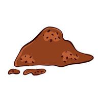 Ground cinnamon in flat style isolated on a white background. vector