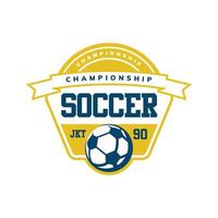 retro football logo design vector
