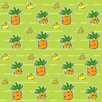 Pineapple pattern seamless green background suitable for fabric pattern or book covers vector