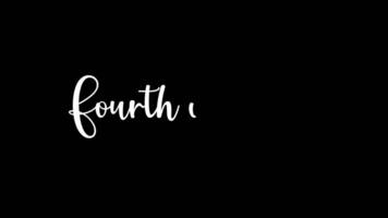 Fourth of July animation with white cursive text suitable for patriotic social media posts, Independence Day event promotions, and holiday greetings. video