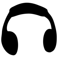 silueta de auriculares png