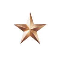 realistic golden star with a shimmering metallic finish png