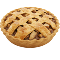 dourado Castanho maçã torta com treliça crosta png