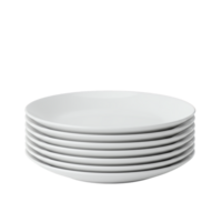 pilha do branco pratos em transparente fundo png