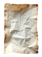 Aged crinkled paper surface with worn, distressed, and vintage feel for backgrounds png