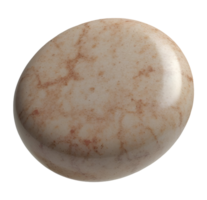 Smooth brown marbled stone, polished oval object, has serene natural texture png