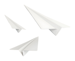 White paper airplanes soar with hopeful aspirations on creative journey png